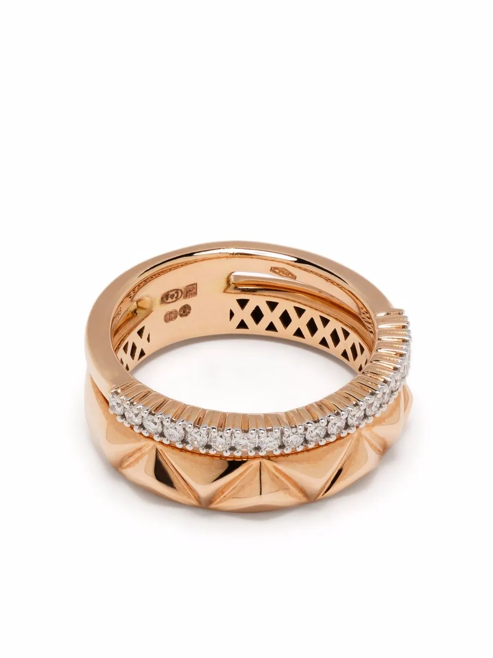 Tirisi Anello Monte Carlo in oro rosa 18 carati con diamanti | rosa | Image 1