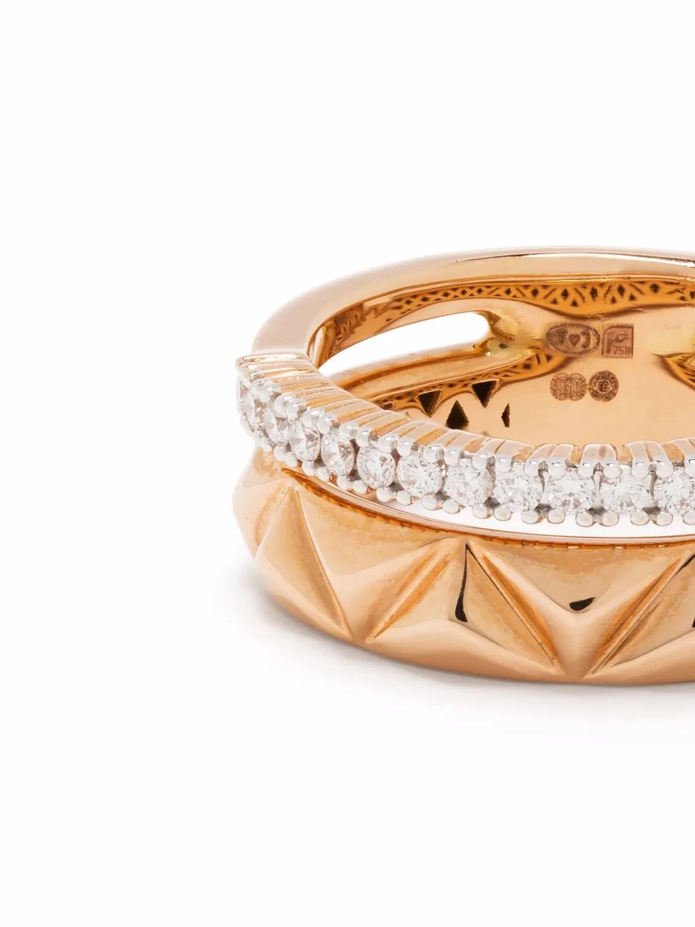 Tirisi Anello Monte Carlo in oro rosa 18 carati con diamanti | Alta gioielleria | Image 4
