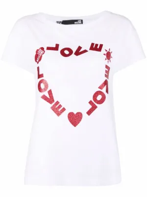 Love Moschino W4H0602M3876 Nero - Textiel T-shirts korte mouwen Dames €  58,95