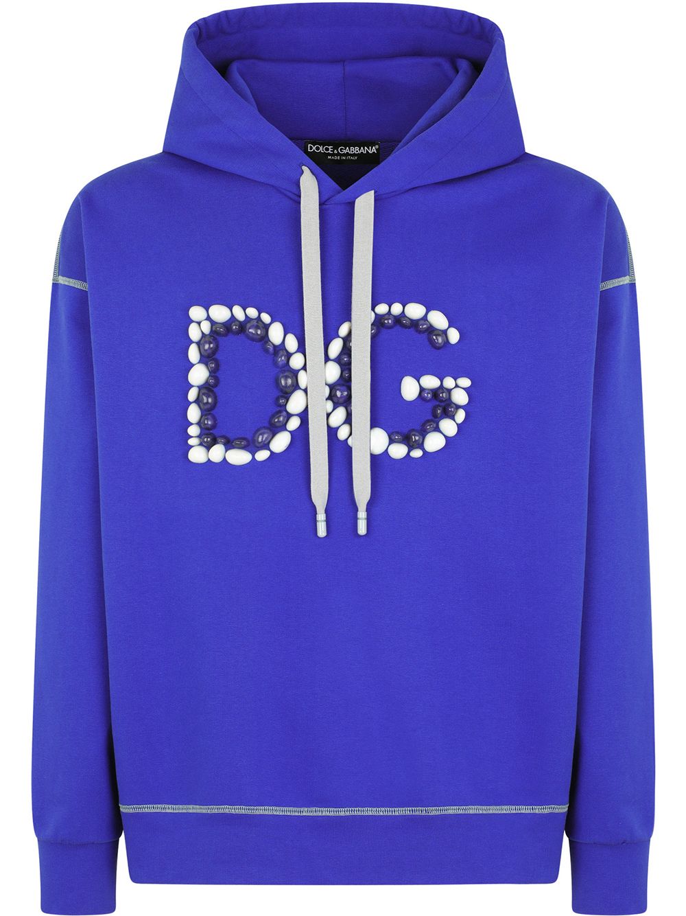 

Dolce & Gabbana logo-print long-sleeved hoodie - Blue