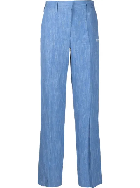 Off-White pantalon droit à logo imprimé