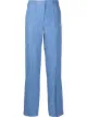 Image 1 of Off-White logo-print straight-leg trousers