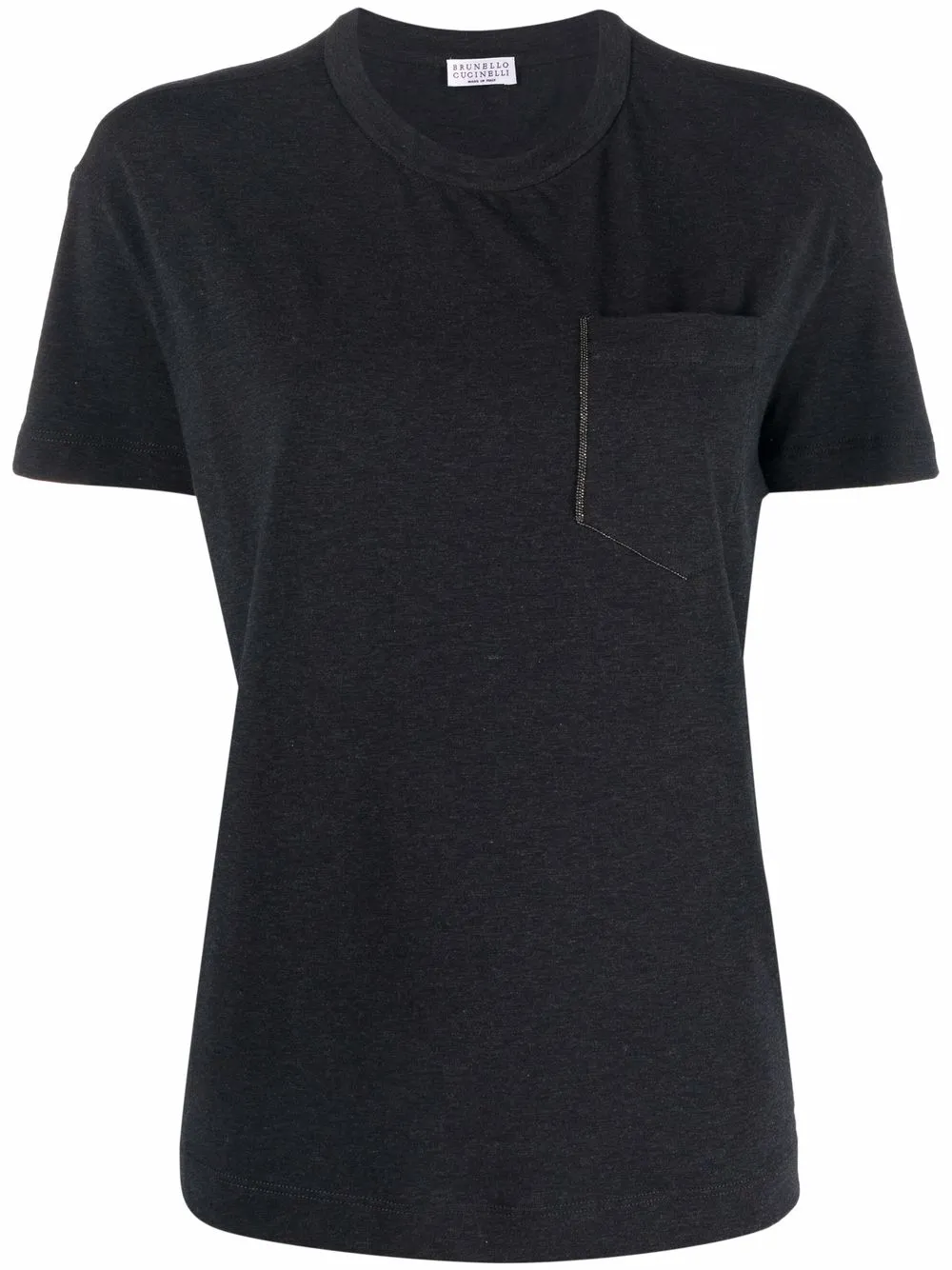 

Brunello Cucinelli bead-detail shortsleeved T-shirt - Black