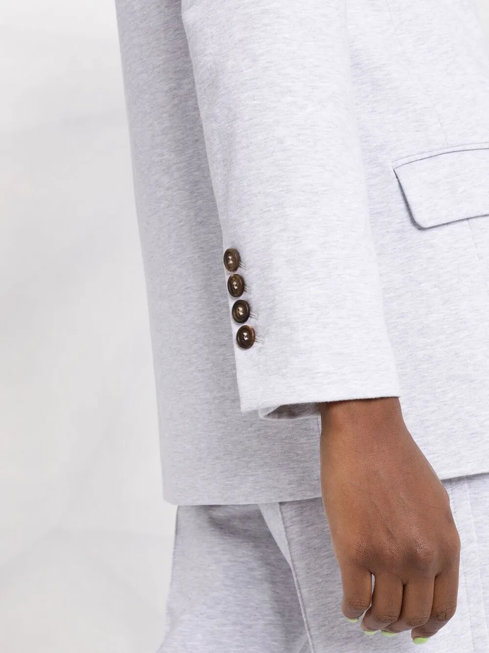 Brunello Cucinelli Lightweight French Terry Blazer In Grey