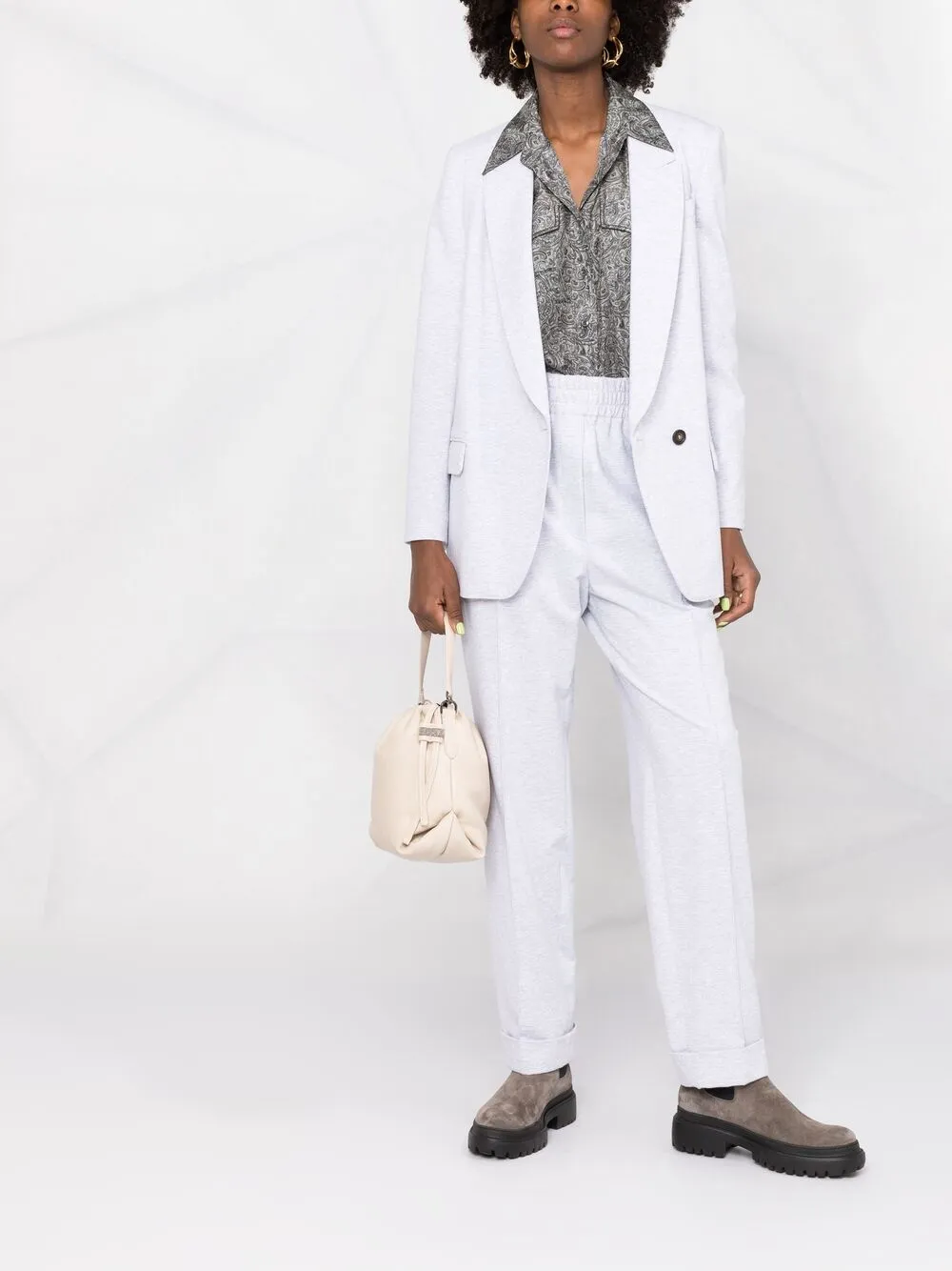 Brunello Cucinelli cotton-blend jersey blazer | Blazers | Image 2