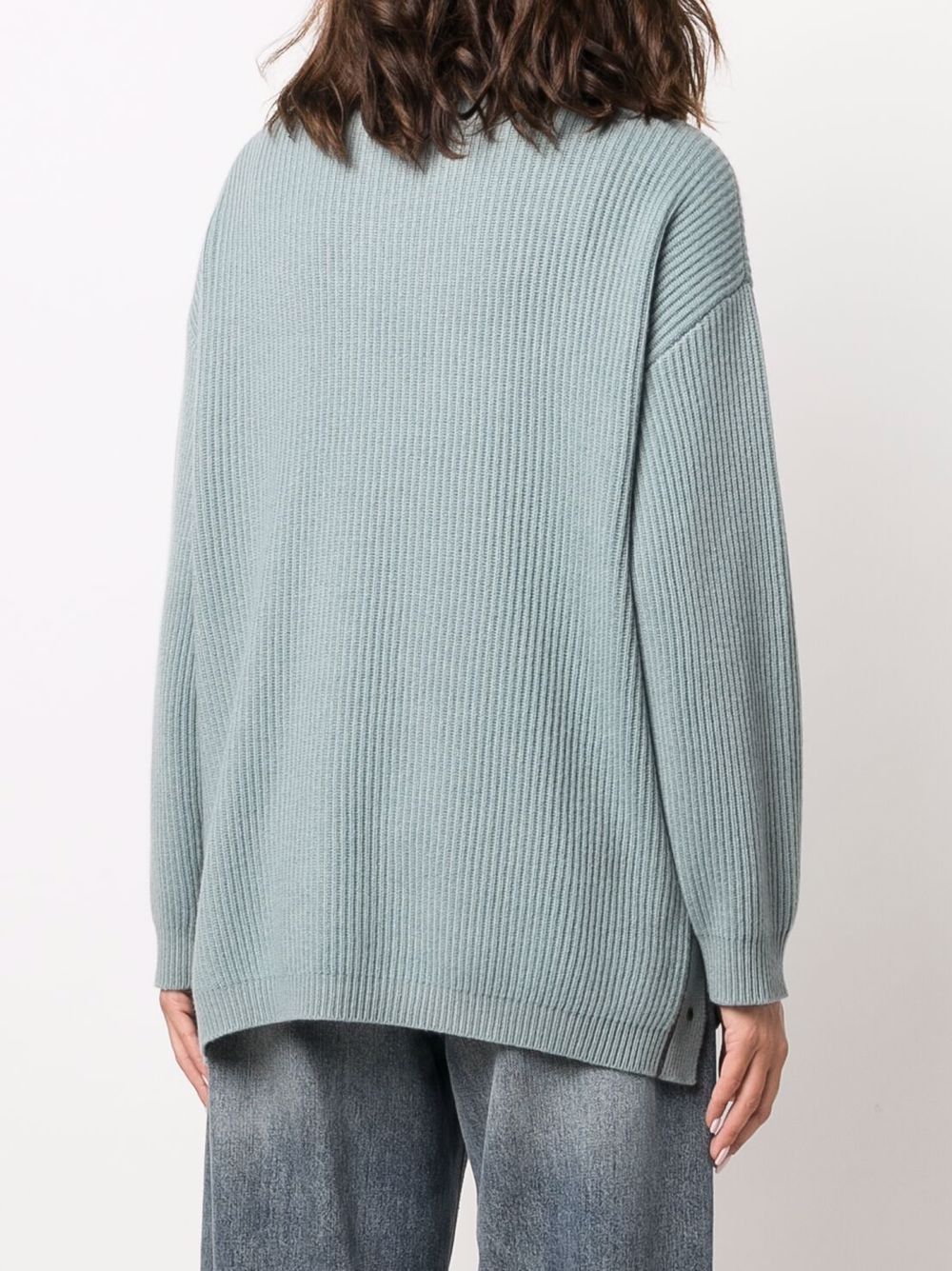 Brunello Cucinelli ribbed-knit side-button jumper Women