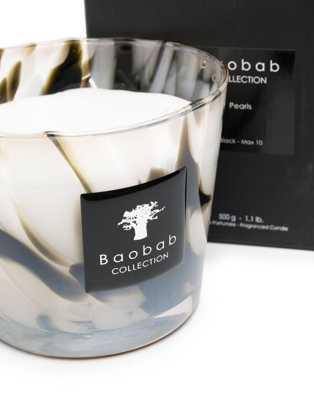 Shop Baobab Collection Pearls Abstract-print Candle In White