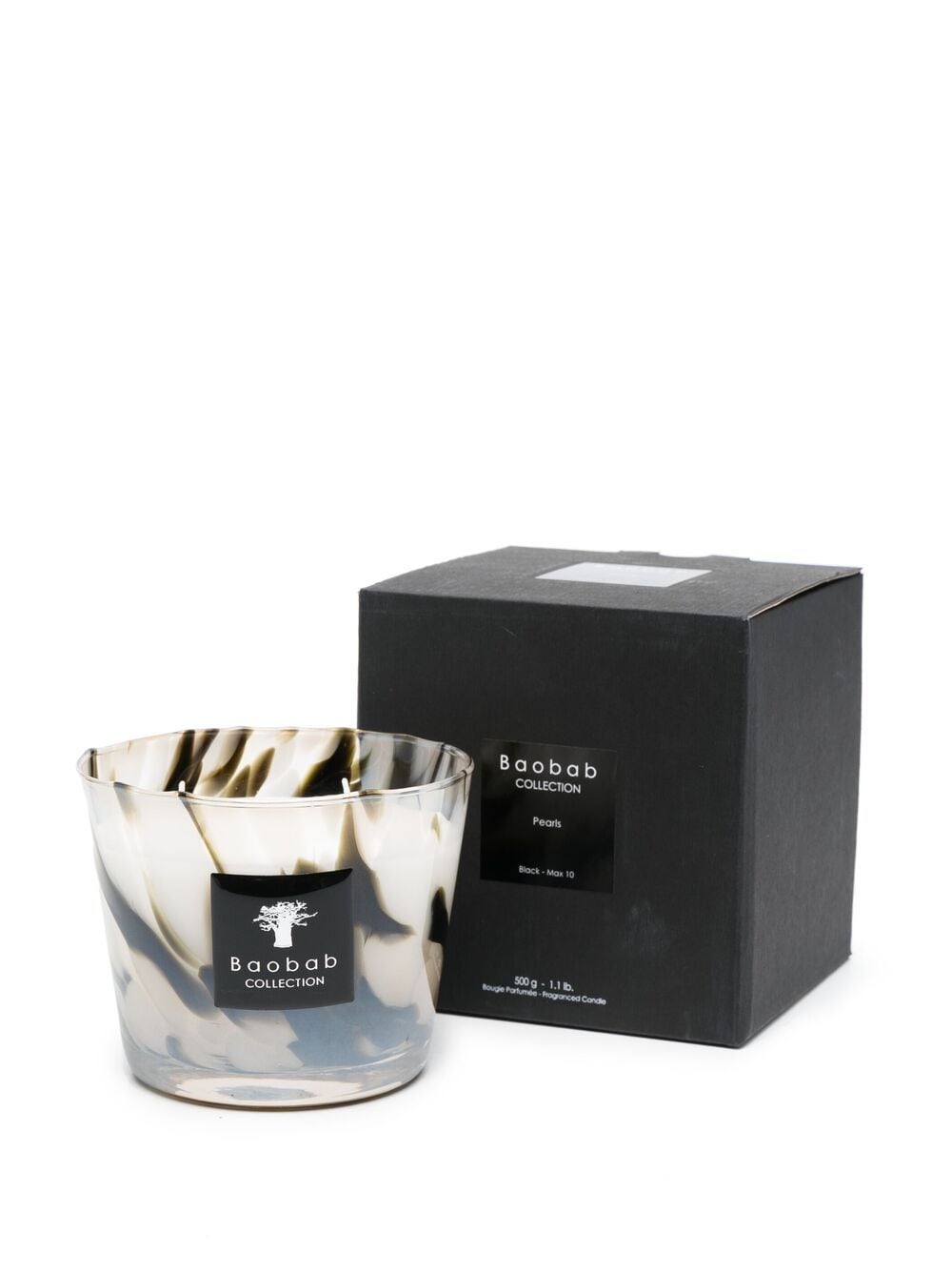 Shop Baobab Collection Pearls Abstract-print Candle In White
