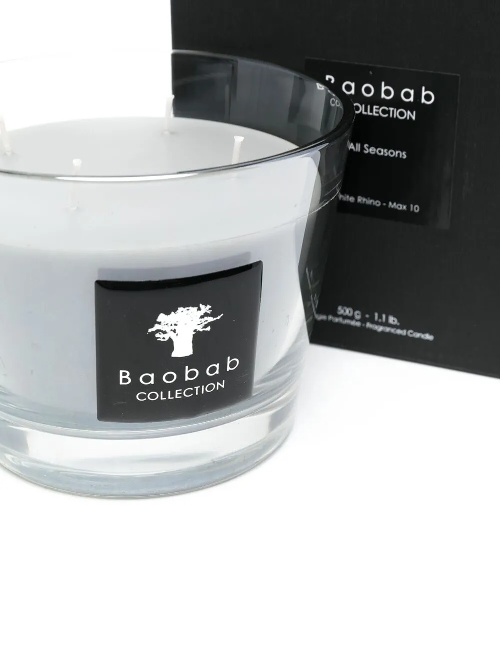 Shop Baobab Collection White Rhino Candles In Grey