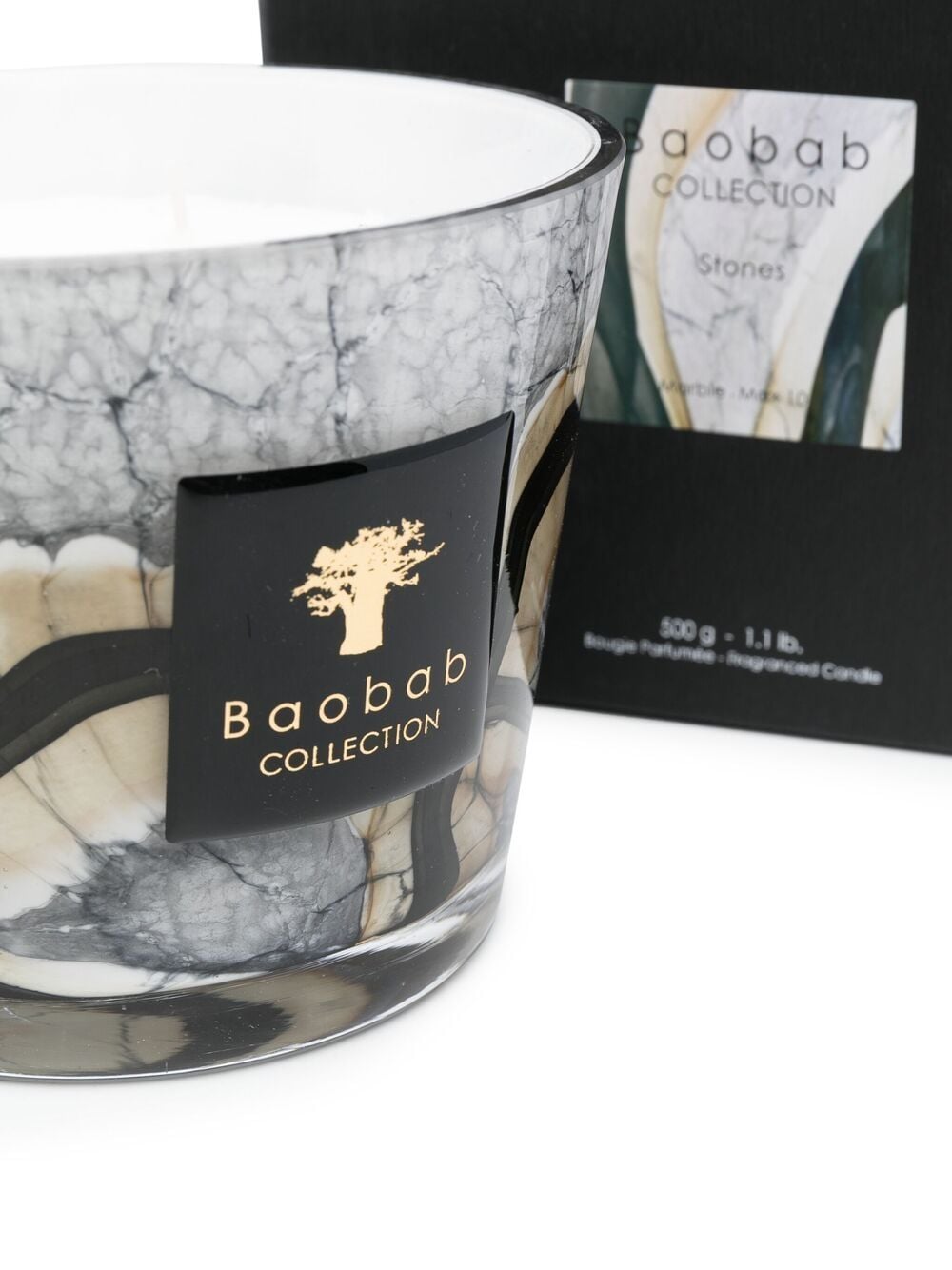 Shop Baobab Collection Stones Scented Candle In Grey