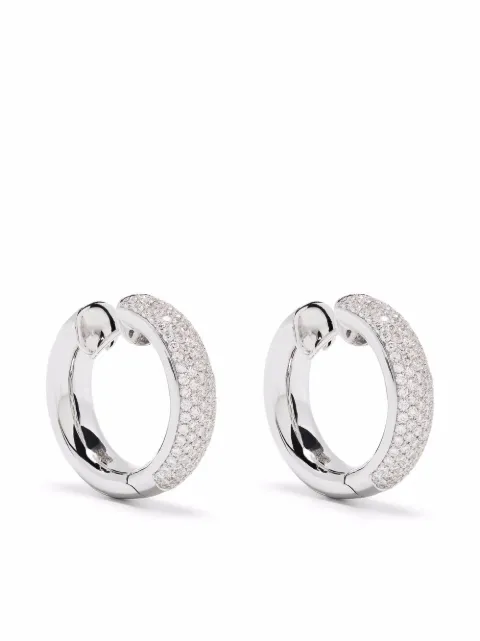 Tirisi hoop-øreringe i 18 karat hvidguld med diamanter