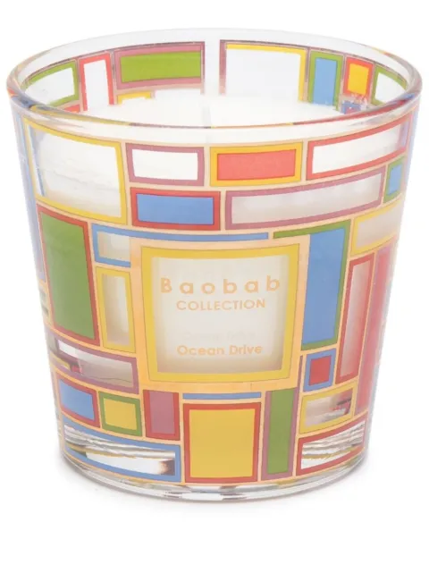 Baobab Collection Ocean Drive geometric-print candle 