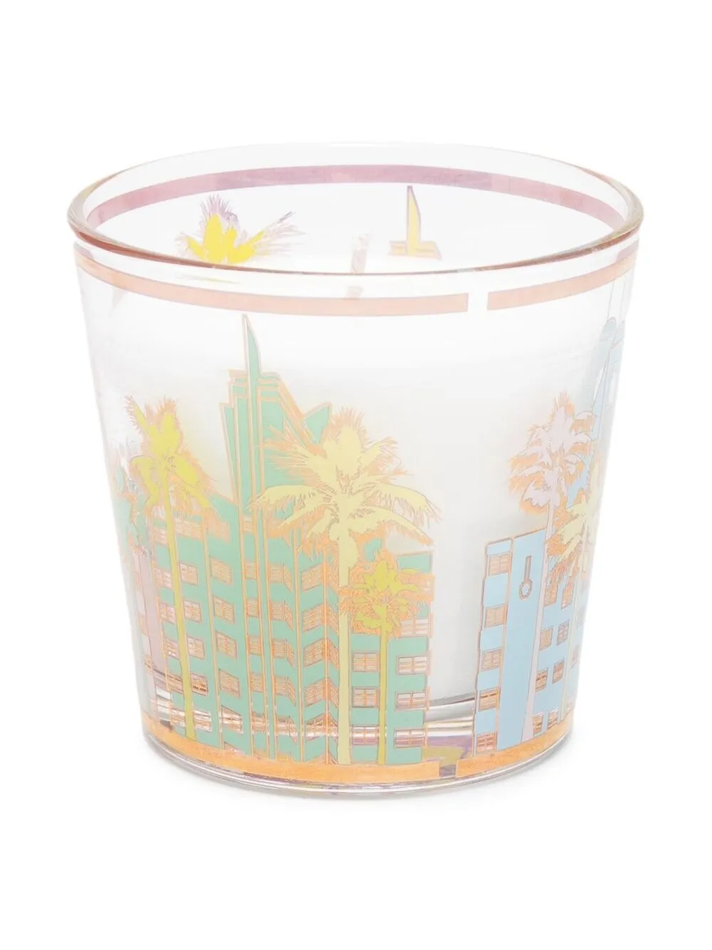 Baobab Collection Miami Landscape-print Candle In Pink