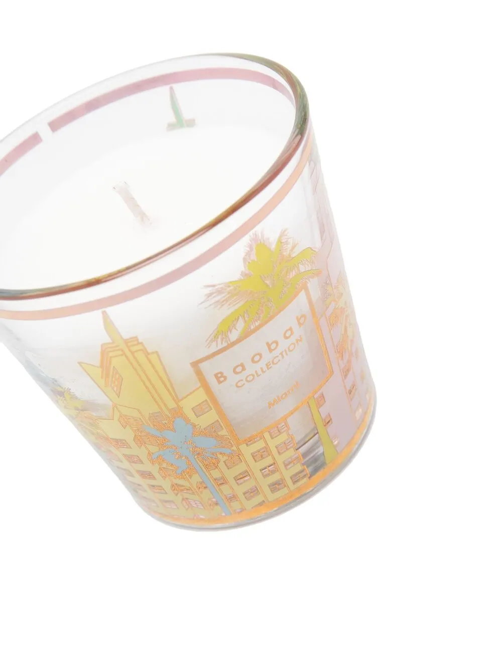 Baobab Collection Miami Landscape-print Candle In Pink