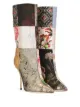 Image 2 of Dolce & Gabbana patchwork-design high-heel boots