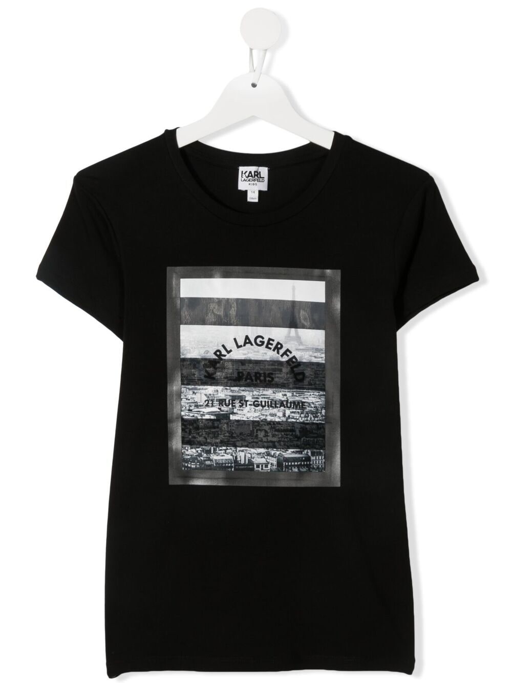 Karl Lagerfeld Graphic-print Cotton T-shirt In Black