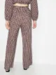 Peony Sunday wide-leg gingham trousers