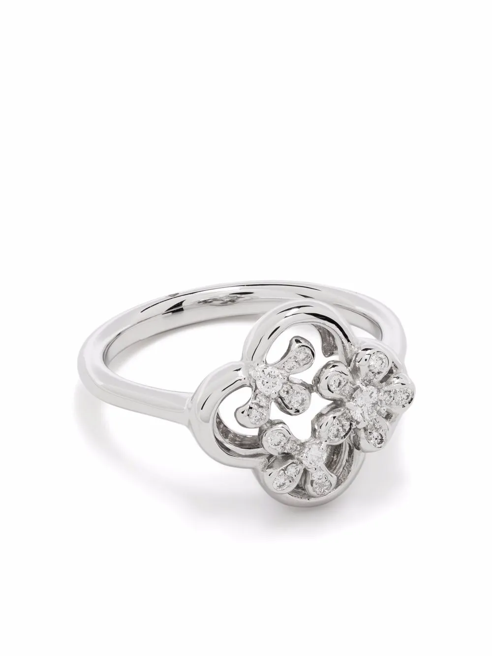 Tirisi Anello Seoul Flower in oro bianco 18 carati con diamanti | argento | Image 1