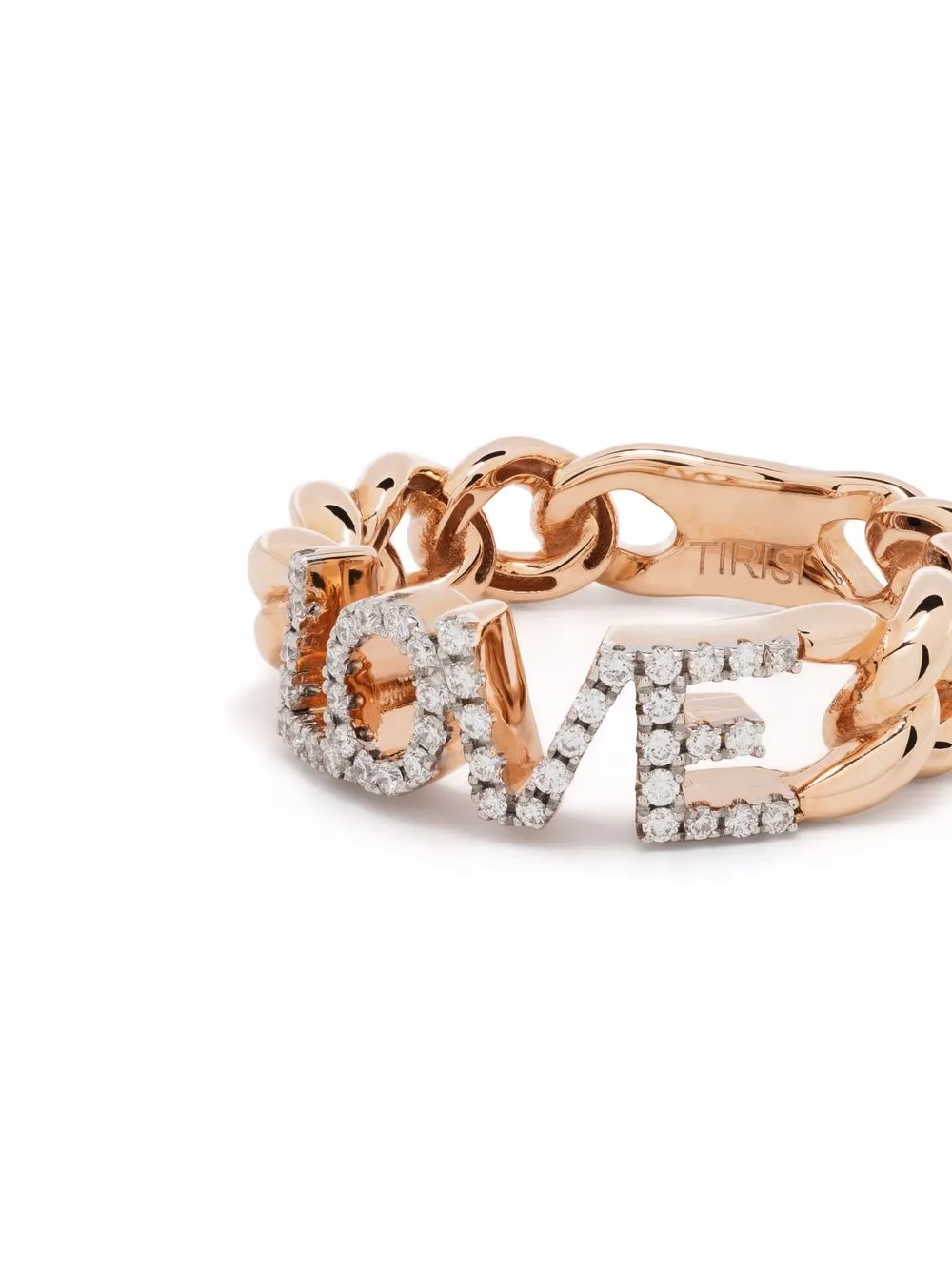 Tirisi Anello Love in oro rosa 18 carati con diamanti | Anelli di alta gioielleria | Image 3