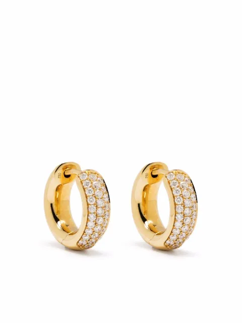 Tirisi 18kt yellow gold Amsterdam diamond hoop earrings