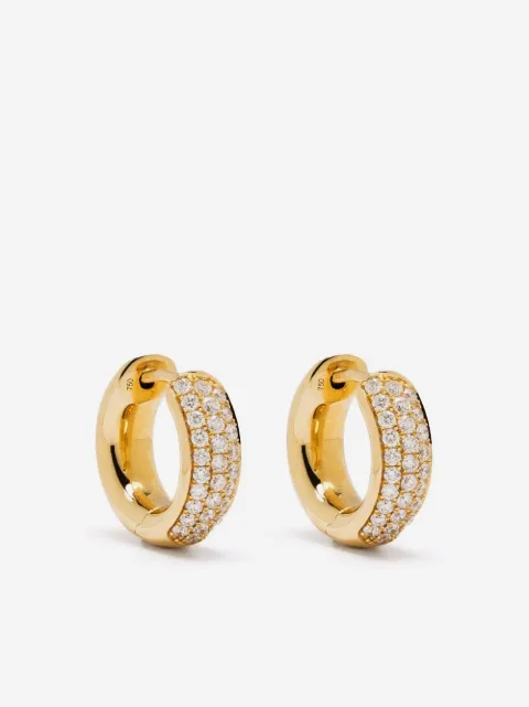 Tirisi 18kt yellow gold Amsterdam diamond hoop earrings