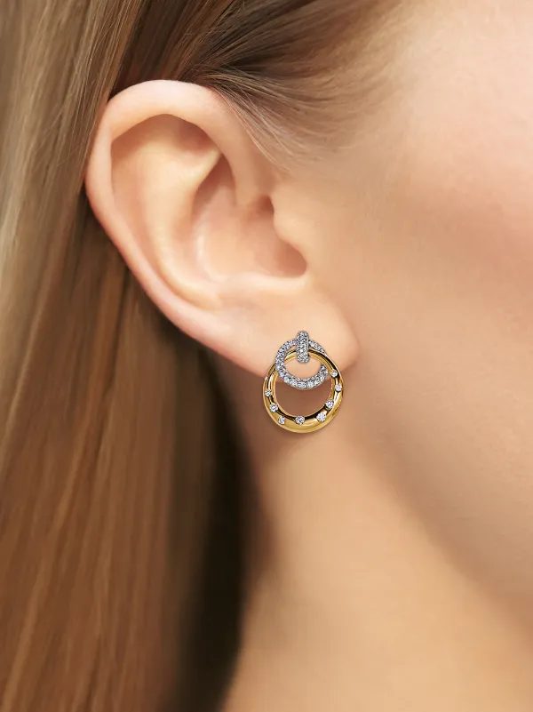 KWIAT 18kt Gold Diamond Cobblestone Interlocking Earrings Gold FARFETCH
