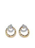 KWIAT 18kt gold diamond Cobblestone interlocking earrings