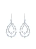 KWIAT 18kt white gold diamond Starry Night double teardrop earrings - Silver