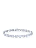 KWIAT 18kt white gold emerald cut diamond Sunburst bracelet - Silver