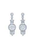 KWIAT 18kt white gold diamond Splendor pendant earrings - Silver