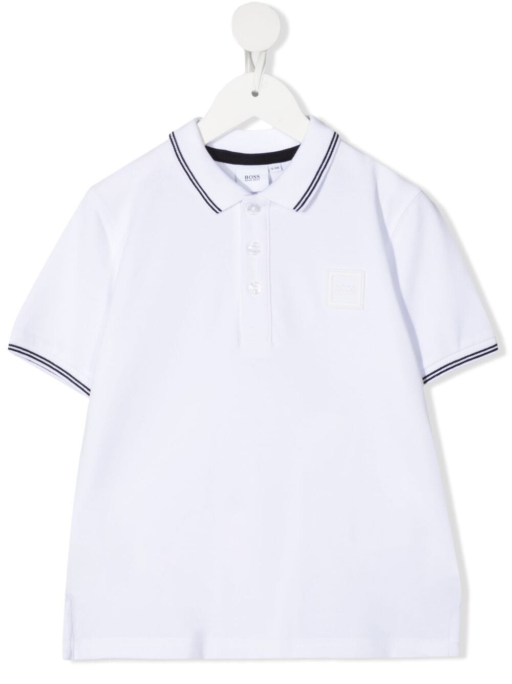 Bosswear Kids' Embroidered-logo Polo Shirt In White