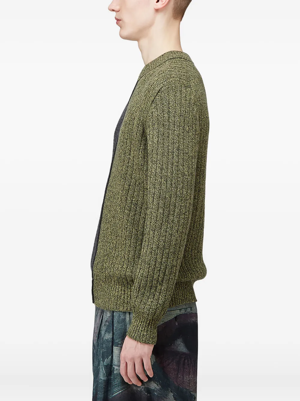 Pringle Of Scotland Rib-knit Sweater In Green