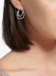 Image 2 of KWIAT 18kt white gold diamond Starry Night two-row sideways hoop earrings