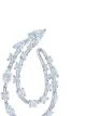 KWIAT 18kt white gold diamond Starry Night two-row sideways hoop earrings