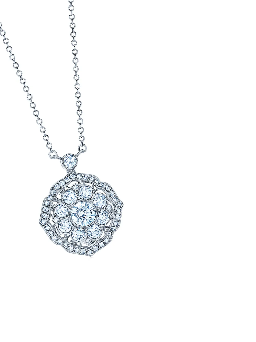 фото Kwiat подвеска vintage mandala из белого золота с бриллиантами