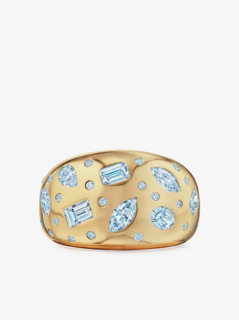 KWIAT anillo Cobblestone en oro amarillo de 18kt con diamantes
