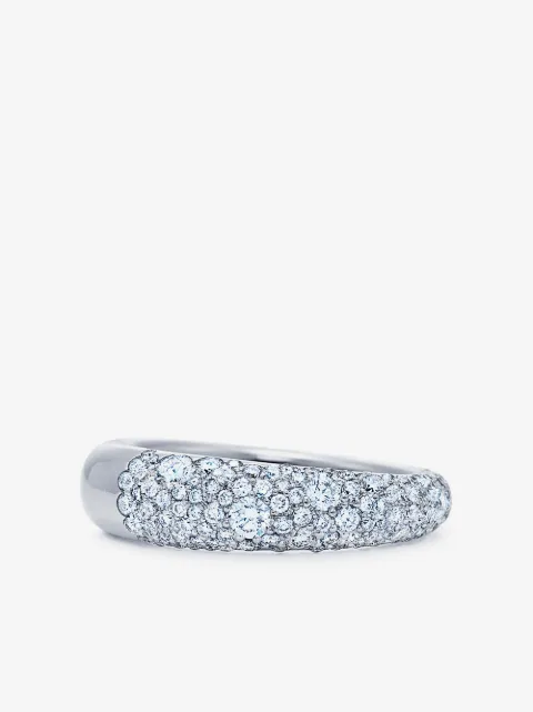 KWIAT 18kt white gold Cobblestone pavé diamond band ring