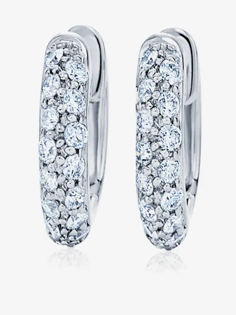 KWIAT arracadas Moonlight en oro blanco de 18kt con diamantes en pavé