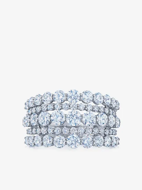 KWIAT 18kt white gold Lyric five row diamond ring