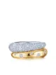 Image 1 of KWIAT 18kt white and yellow gold Cobblestone diamond double band ring