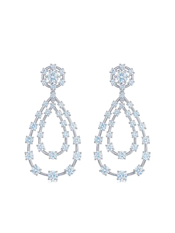 White sales teardrop earrings