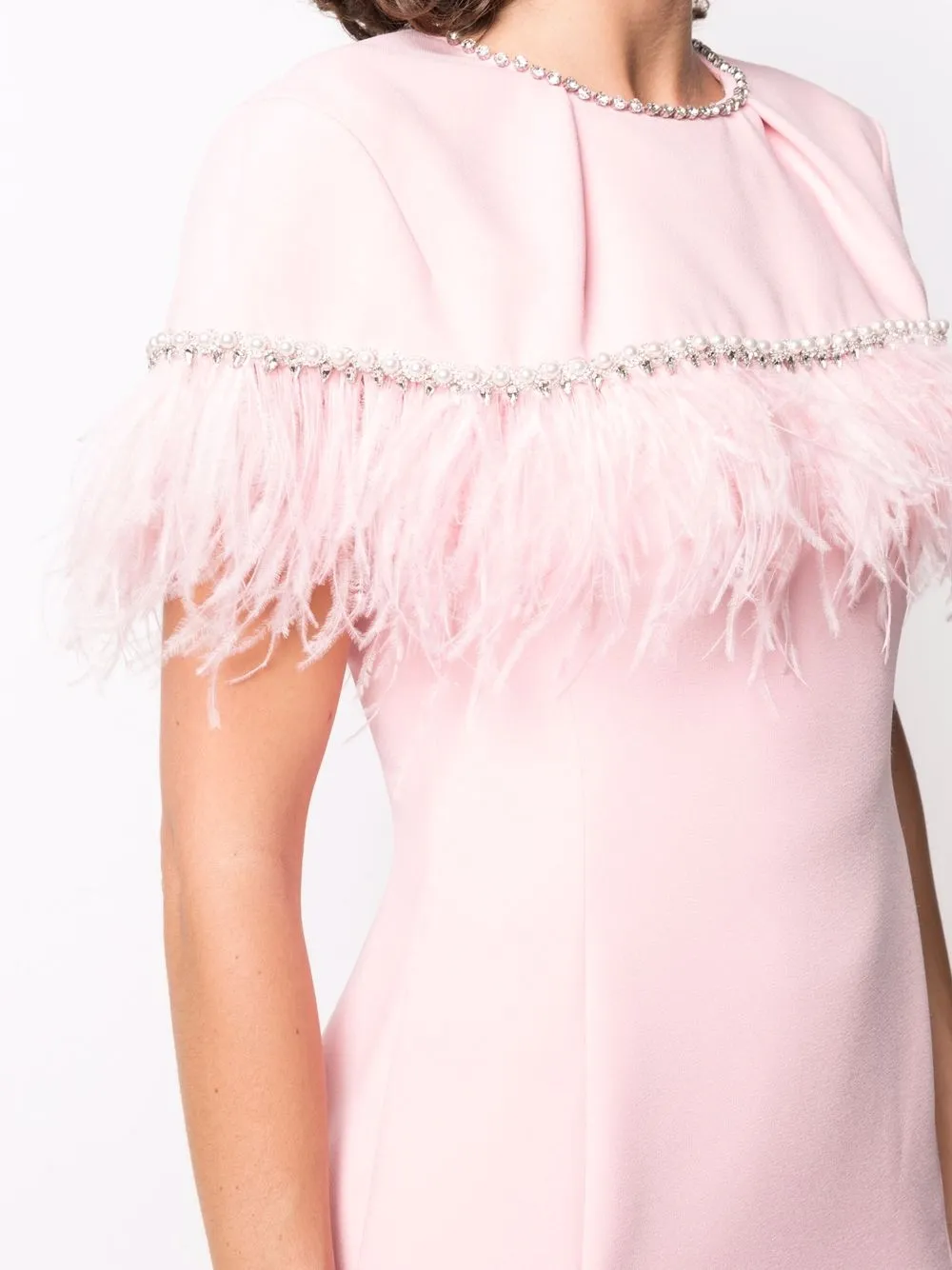 фото Jenny packham вечернее платье с перьями