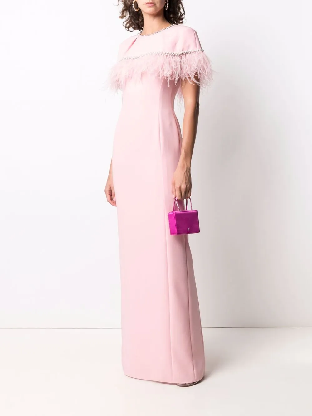 фото Jenny packham вечернее платье с перьями