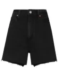 PAIGE Dani high-waisted denim shorts - Black