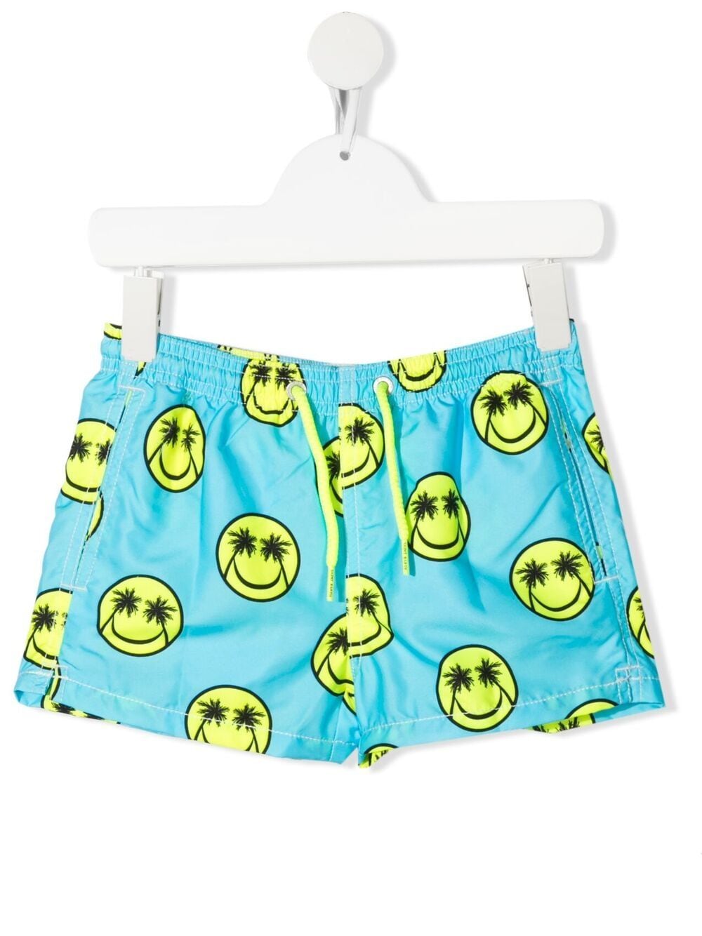 MC2 SAINT BARTH SMILEY PALM PRINT SWIM SHORTS 