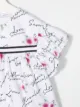 Monnalisa floral logo print top