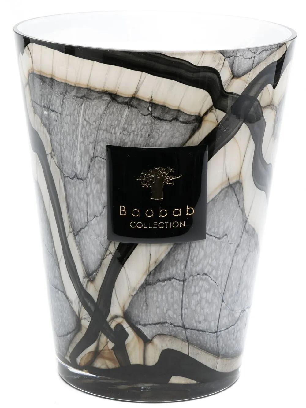 Baobab Collection Marble Max 24 Scented Candle In Black