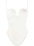 Magda Butrym sweetheart neckline swimsuit - Neutrals