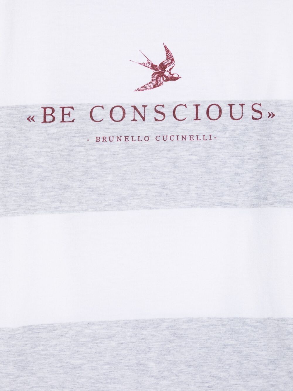 фото Brunello cucinelli kids футболка be conscious в полоску