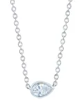 KWIAT 18kt white gold side-set pear shape diamond pendant